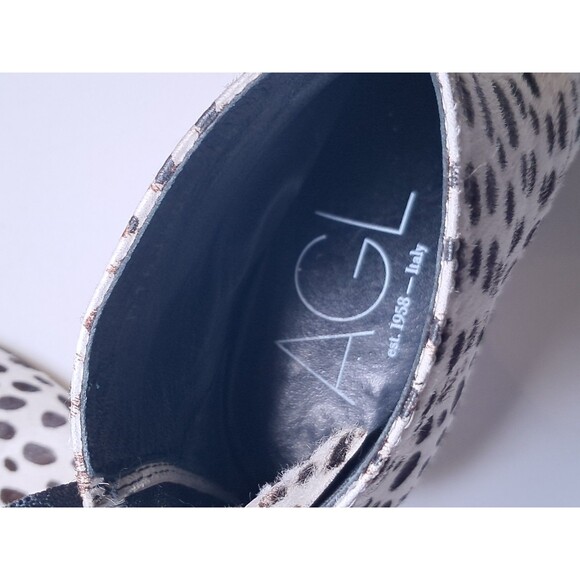 AGL Size 36 EU/6 US Calf Hair Animal Print Booties Attilio Giusti NEED HEELING - Picture 5 of 12